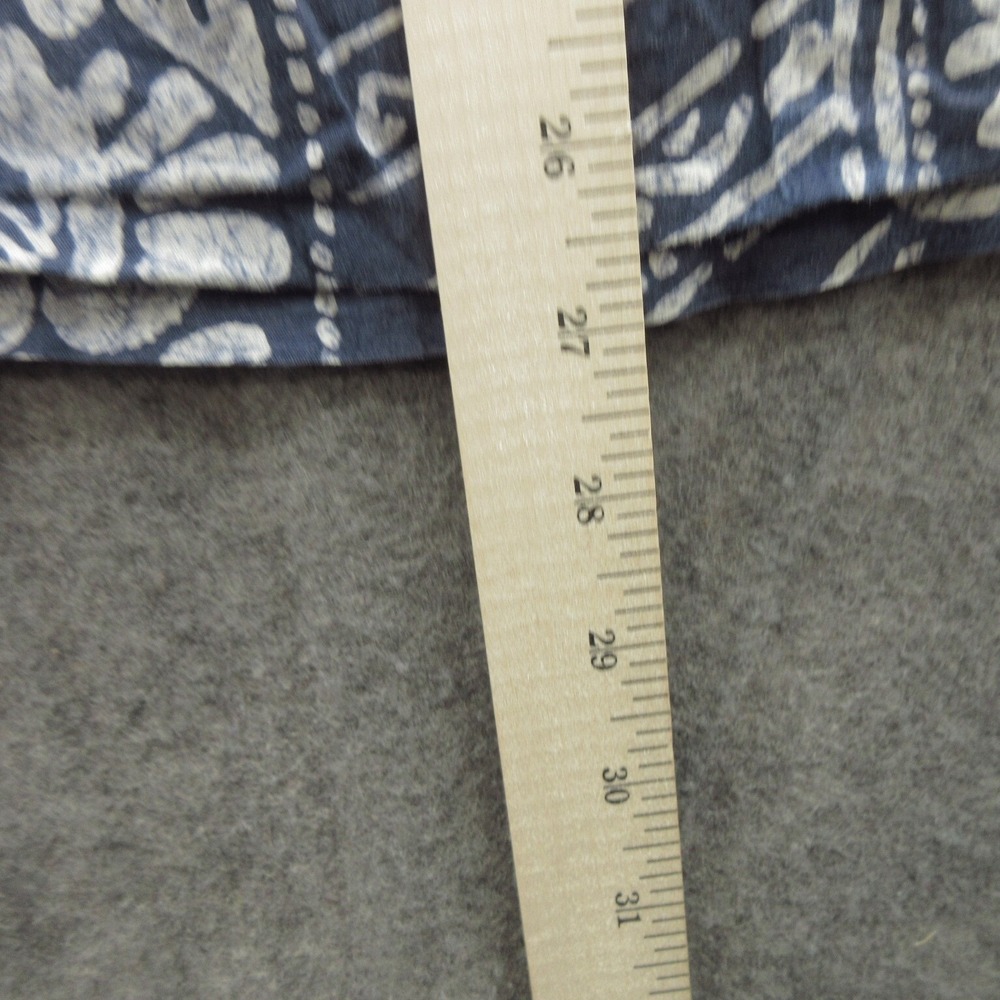 Pau Hana Men Button Up Hawaiian Shirt Size Large Blue Floral Cotton Short Sleeve - Picture 8 of 10